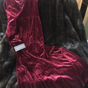 Adrianna Papell Burgundy Wine Formal Gown Size 14